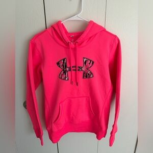 Under Armour Neon Pink Sweatshirt, Size Small